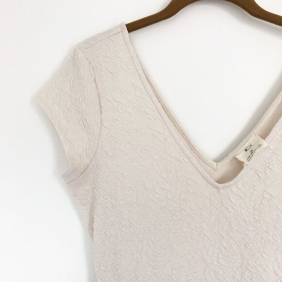 Urban Outfitters fit and flare dress Ivory/Pink - Picture 3 of 5